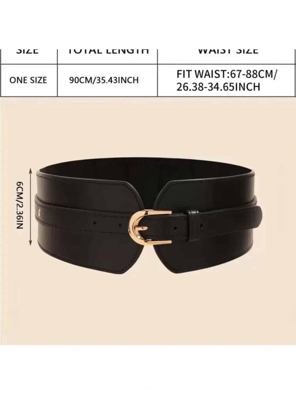 New! Black Corset Belt Vegan Leather Wide